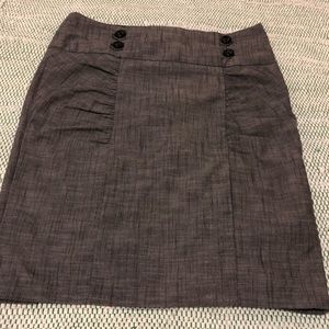 Gray Pencil Skirt